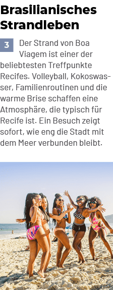 Brasilianisches Strandleben ￼Der Strand von Boa Viagem ist einer der beliebtesten Treffpunkte Recifes. Volleyball, Ko...