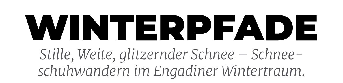 Stille, Weite, glitzernder Schnee – Schnee schuhwandern im Engadiner Wintertraum.,Winterpfad