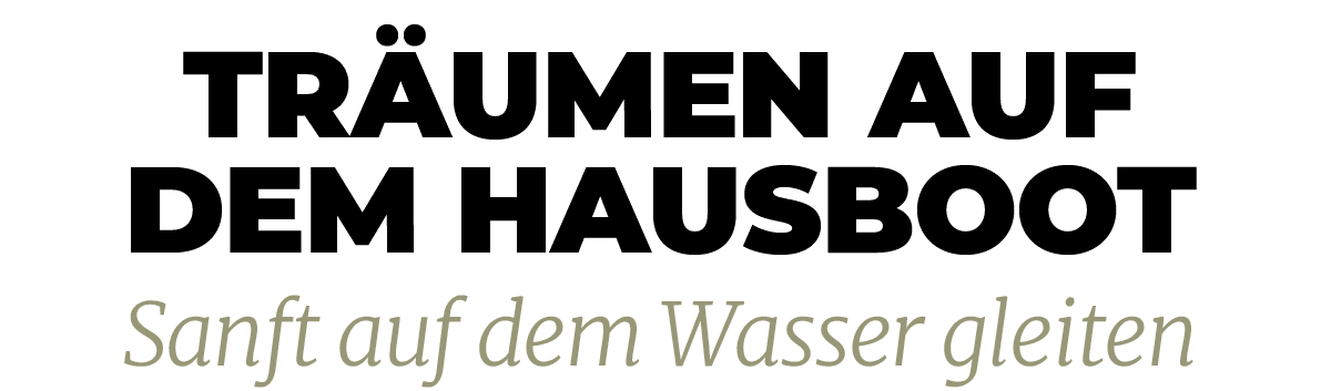 tr umen auf dem hausboot Sanft auf dem Wasser gleite