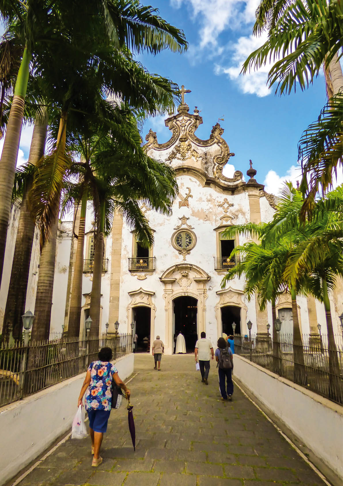 Recife, Brazil - Circa December 2018: Church St. Thereza of Jesus of the Venerable Third Order of Mount Carmo, 18th century church in the historic center of Recife