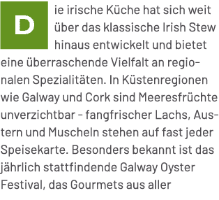 ￼ ie irische K che hat sich weit ber das klassische Irish Stew hinaus entwickelt und bietet eine  berraschende Vielf...
