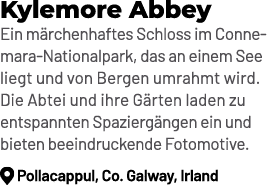 Kylemore Abbey Ein m rchenhaftes Schloss im Connemara Nationalpark, das an einem See liegt und von Bergen umrahmt wir...
