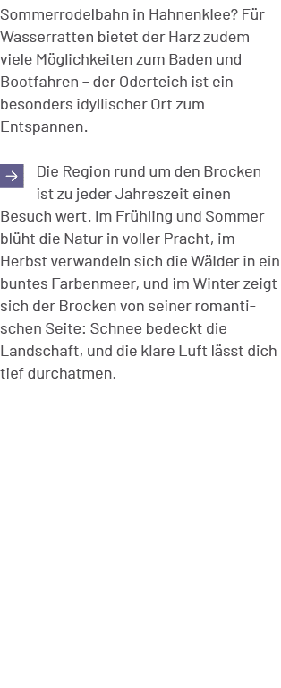 Sommerrodelbahn in Hahnenklee? F r Wasserratten bietet der Harz zudem viele M glichkeiten zum Baden und Bootfahren – ...