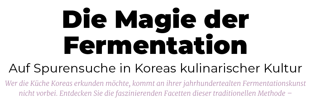 Die Magie der Fermentation Auf Spurensuche in Koreas kulinarischer Kultur Wer die K che Koreas erkunden m chte, kommt...
