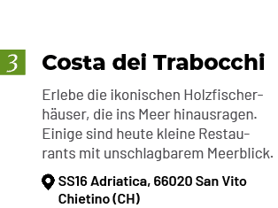 Costa dei Trabocchi Erlebe die ikonischen Holzfischerh user, die ins Meer hinausragen. Einige sind heute kleine Resta...