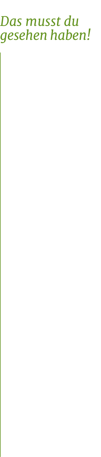 Das musst du gesehen haben