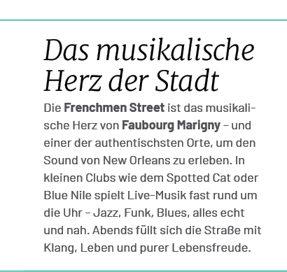 Das musikalische Herz der Stadt Die Frenchmen Street ist das musikalische Herz von Faubourg Marigny – und einer der a...