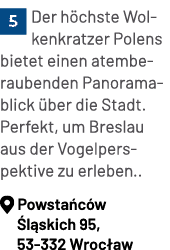 ￼Der h chste Wolkenkratzer Polens bietet einen atemberaubenden Panoramablick ber die Stadt. Perfekt, um Breslau aus ...