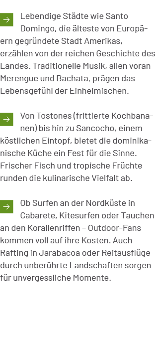 ￼Lebendige St dte wie Santo Domingo, die lteste von Europ ern gegr ndete Stadt Amerikas, erz hlen von der reichen Ge...
