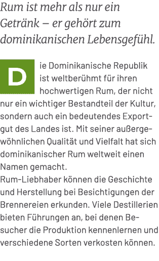 Rum ist mehr als nur ein Getr nk – er geh rt zum dominikanischen Lebensgef hl. ￼ie Dominikanische Republik ist weltbe...