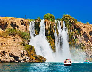 Waterfall Duden at Antalya Turkey - nature travel background