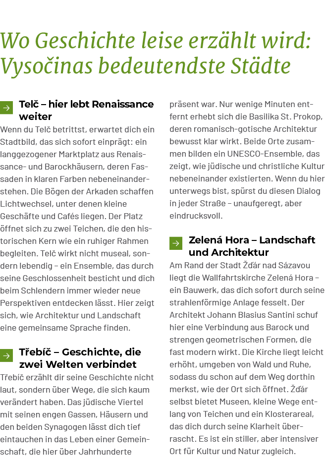 Wo Geschichte leise erz hlt wird: Vyso inas bedeutendste St dte,pr sent war. Nur wenige Minuten entfernt erhebt sich ...
