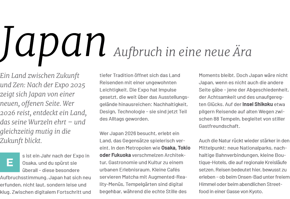 Japan,Aufbruch in eine neue ra,Moments bleibt. Doch Japan w re nicht Japan, wenn es nicht auch die andere Seite g be...