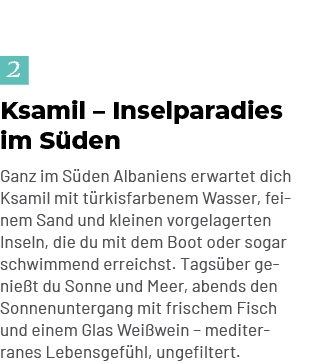 Ksamil – Inselparadies im S den Ganz im S den Albaniens erwartet dich Ksamil mit t rkisfarbenem Wasser, feinem Sand u...